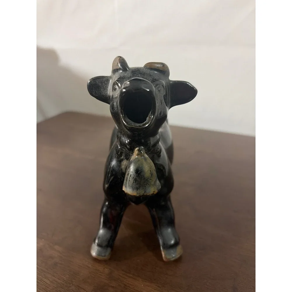 Unbranded Redware Cow Creamer Pitcher EmVintage Ceramic Farmhouse Cottagecore